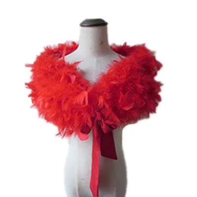 Chal de piel de avestruz real encogimiento de hombros para novia boda fiesta accesorios capa esponjosa Foto 1 de 4