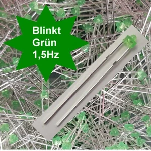 Mini LED intermitente verde 1,8 mm intermitente flash intermitente 1,5Hz intermitente difuso E9/5 - Imagen 1 de 1