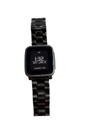 Pebble Time Stahl Smartwatch mit Metallband - Bild 1 von 4