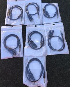 7 Pack Bundle 1 Male to 2 Female 3.5mm Audio Y Splitter Headphone Cable Black - Picture 1 of 3