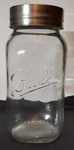 Tarro de albañil conmemorativo de bola vintage 128 oz/bote de almacenamiento con tapa ancha - Nuevo de Lote Antiguo - Imagen 1 de 5