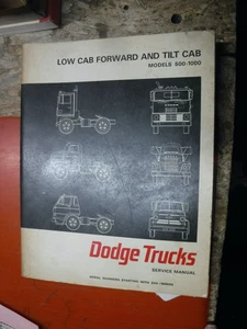 1967 DODGE 500-1000 TILT CAB LOW CAB FORWARD TRUCK FACTORY SERVICE MANUAL - Imagen 1 de 10