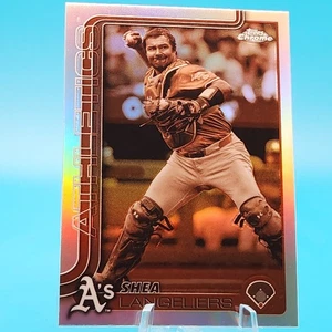 Shea Langeliers 2025 Topps Chrome Sepia Refractor Oakland Athletics #58 - Picture 1 of 2