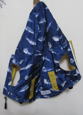 Lucy & Co. ~ Dog Raincoat ~ Reversible ~ Shark Attack /Yellow ~ Size Small - Image 1 of 4