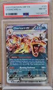 2023 Pokemon OBF En Charizard ex #125 PSA 8 - Picture 1 of 2