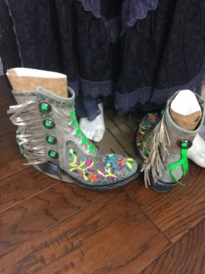 Botas de caubói antigas gringo/mexicanas - Imagem 1 de 4