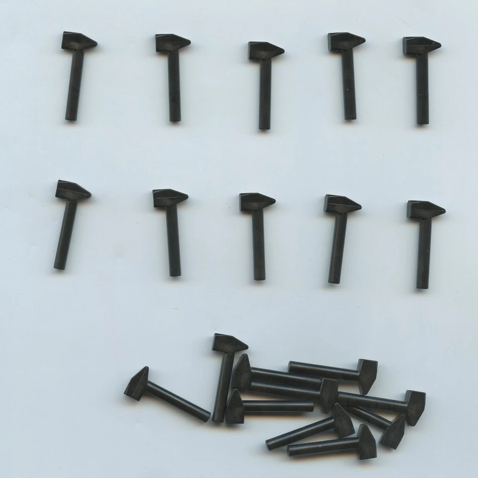 LEGO x 20 Black Minifigure, Utensil Tool Mallet Hammer 4522 - Image 1 of 1