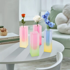 4 Stück Acryl Vase Gradation Blumenvase Moderne Minimalistische Dekorative Vase - Bild 1 von 14