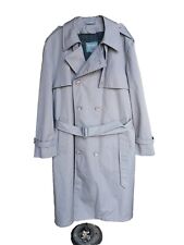VTG 80s Men's Grey Long Sleeve NWT thinsulate Tie Waist Long Trench Coat Size 46