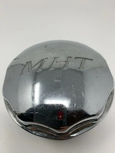MHT CHROME SCREW ON WHEEL CENTER CAP RARE - Picture 1 of 2