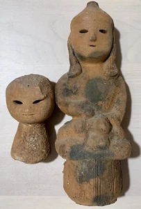 ANTIGUAS ESTATUAS DE CERÁMICA ARTE TERRACOTA ARCILLA HANIWA TIERRA DOGU JOMON JAPÓN - Imagen 1 de 3