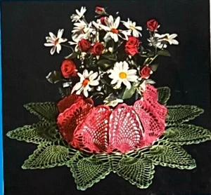Crochet Knit Patterns Books Quick Tricks Bead Collars Place Mat Set Doily Flower - Picture 1 of 11