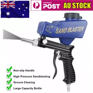 Hand Held Portable Media Spot Sand Blaster Gun Air Gravity Feed Rust Remover Kit - Picture 1 of 11