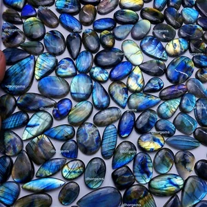 1000 pcs Handmade Labradorite cabochon lot natural loose gemstones bulk crystals - Picture 1 of 9