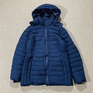 Tommy Hilfiger Puffer Jacke Damen Medium Navy Daunen Kapuze Wattiert Mantel - Bild 1 von 14