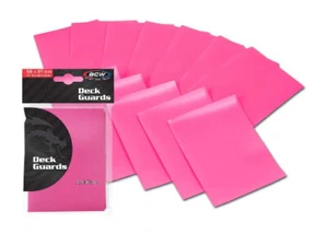 500 protectores de mazo BCW mangas de tarjetas dobles mate antirreflejo rosa 10 paquetes de 50/caja - Imagen 1 de 3