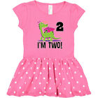 Inktastic 2nd Birthday Outfit Girl Dragon Toddler Dress 2 Year Old Girls Childs