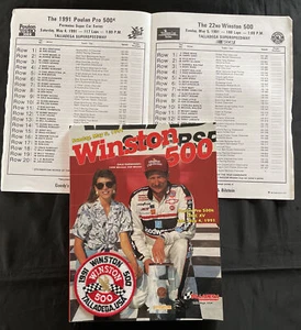 1991 WINSTON 500 TALLADEGA Program, Insert, & Embroidered Patch Dale Earnhardt + - Picture 1 of 11