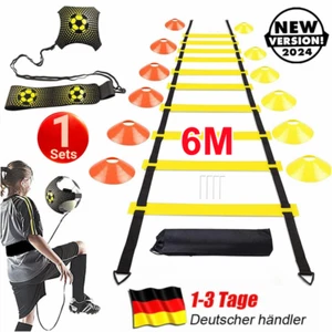 Koordinationsleiter 6 m Trainingszubehör mit 12x Hütchen - Zubehör & Equipment - Bild 1 von 17
