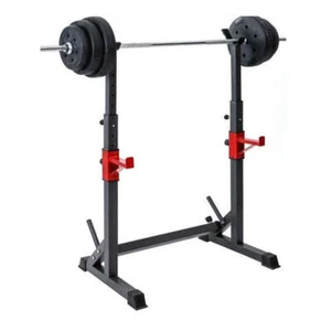 Adjustable Fitness Squat Rack Barbell Bench Muscle Exercises Weight Lifting - Picture 1 of 9