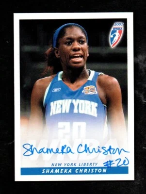 2007 WNBA Autograph SHAMEKA CHRISTON New York Liberty - Image 1 of 2
