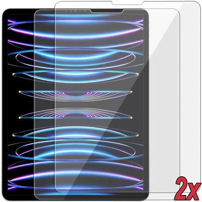 2x 9H Hartglas iPad Pro 12.9 2022/2021/2020 (6/5/4 Gen.) Schutzglas Full-Screen - Bild 1 von 4