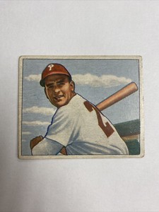 ANDY SEMINICK 1950 BOWMAN BASEBALL CARD #121 PHILLIES CATCHER, ONE OWNER