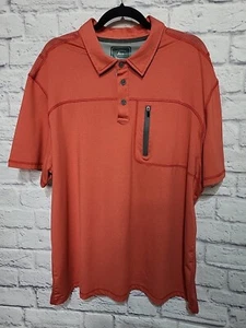 G.H. Bass Men's 2XL Polo Shirt Coral/Tangerine Golf Fishing Sports - Picture 1 of 7