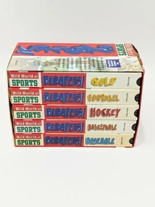 BOX SET OF 5 WILD WORLD OF SPORTS BLOOPERS VHS 1997 COLLECTIBLE Madacy Ent. - Imagen 1 de 6
