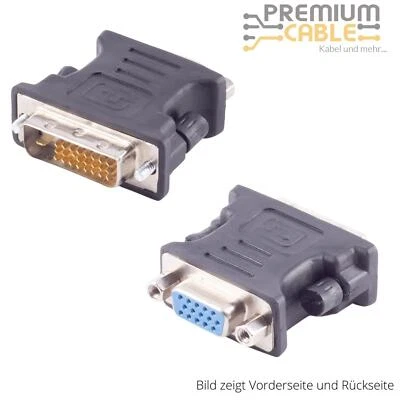 DVI-D 24+1 auf VGA Adapter 4K 1080P Full HD 3D Dual Link VGA Buchse Konverter - Bild 1 von 4