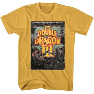 Double Dragon III Technos Video Game The Sacred Stone Martial Arts Men's T Shirt - Picture 1 of 5