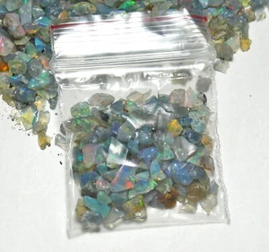 100 Pcs Lot AAA Natural Multi Flash Ethiopian Opal Rough Welo Fire Opal Stone - Picture 1 of 1