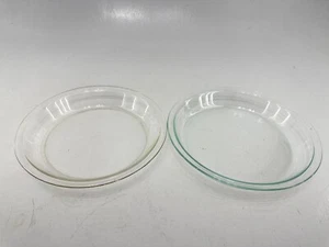 Vintage Paar Pyrex #209 Glas Kuchenplatte Backform Pfanne 9 Zoll Klar - Bild 1 von 8