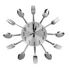 Elegant Cutlery Wall Clock Spoon Fork Kitchen Utensil Modern Home Decor