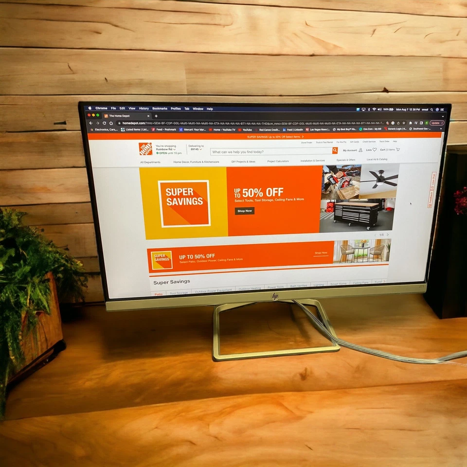 HP 27f 27 inch Widescreen LED Monitor - VGA and Power Cord Included Tested Works - Image 1 of 4