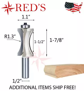 Broca de borde convexo Tideway Carbide PRO LC06042408 1-1/2"" broca de enrutador vástago de vástago de 1/2 - Imagen 1 de 1