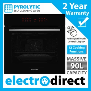 Eurolec Pyrolytic Self Cleaning Built-in Pyro Oven - Massive 90L - 13 functions - Picture 1 of 7