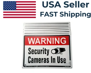 8 PACK - Hillman 843296 Security Cameras in Use Sign, 10 in. x 14 in. - Picture 1 of 3