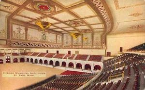 Municipal Auditorium Interior St Paul Minnesota 1910c postcard - Picture 1 of 2