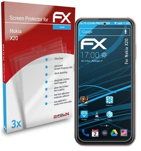 atFoliX 3x Film Protection d'écran pour Nokia X20 Protecteur d'écran clair - Photo 1 sur 9