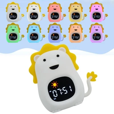 Silicone Animal Shape Alarm Clock With Gentle Night Light And Tap Touch Control - Image 1 of 4