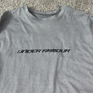 Camiseta Under Armour Heat Gear Para Hombre Talla Grande Ajustada Gris Manga Larga Cuello Redondo - Imagen 1 de 9