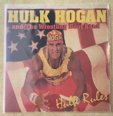 Hulk Hogan And The Wrestling Boot Band Hulk Rules Red Vinyl LP WWF WCW Hulkster — 第 1/2 张图片