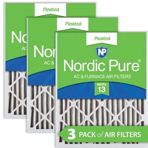 Nordic Pure 20x24x2 Pleated MERV 13 Air Filters 3 Pack - Picture 1 of 7