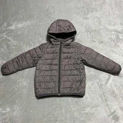 Quiksilver мальчиков пуховик куртка с капюшоном полный молнии серый печать размер S - Изображение 1 из 4