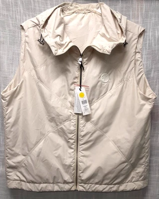 NUEVO CON ETIQUETAS Para hombres COLECCIÓN VERSACE TALLA GRANDE FIRMA CHALECO CON CAPUCHA MARFIL Cortavientos Foto 1 de 3