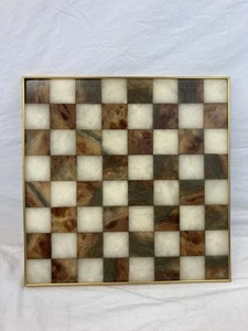 Marmor Schach Dame Brett Vintage Made In Italy für I. MAGNIN 16'' - Bild 1 von 5