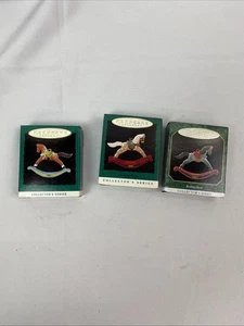 Hallmark Ornament Collection Series Miniature Rocking Horses 1995 1996 1997 - Picture 1 of 14