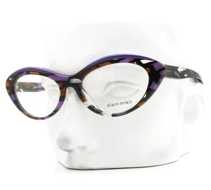 Alain Mikli Fleurette Brille A03106 005 Brille Schwarz Violett Braun ohne Etui - Bild 1 von 7