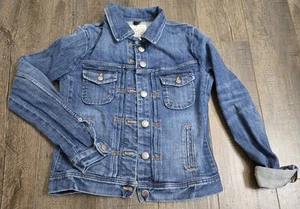 J. Crew Jean Jacket Womens Sz XXS Blue Trucker Classic Button Up Preppy Denim - Picture 1 of 16